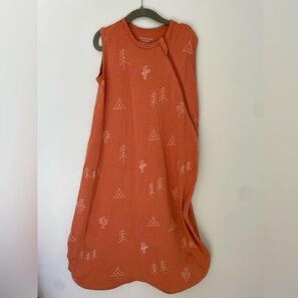Woolino, Ecolino Kids Sleep Sack in Orange with Cactus Print - Picture 2 of 4